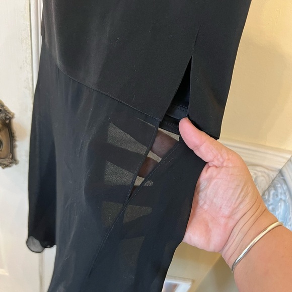 NWT EXPRESS Vintage Y2K Dress, Cross Strap Back, Gold Waist Detail, Size 2 - Picture 8 of 10